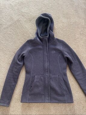The North Face Women's Charcoal Hooded Teddy Fleece Jacket